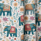 Elephant Jungle - Curtain Panel - The Drapery