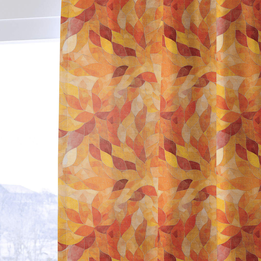 Ember Leaves - Curtain Panel - The Drapery