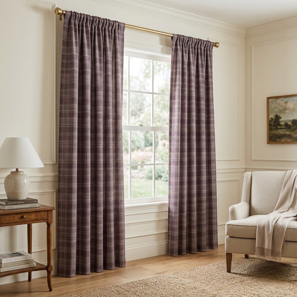 Ember Plaid - Curtain Panel - The Drapery