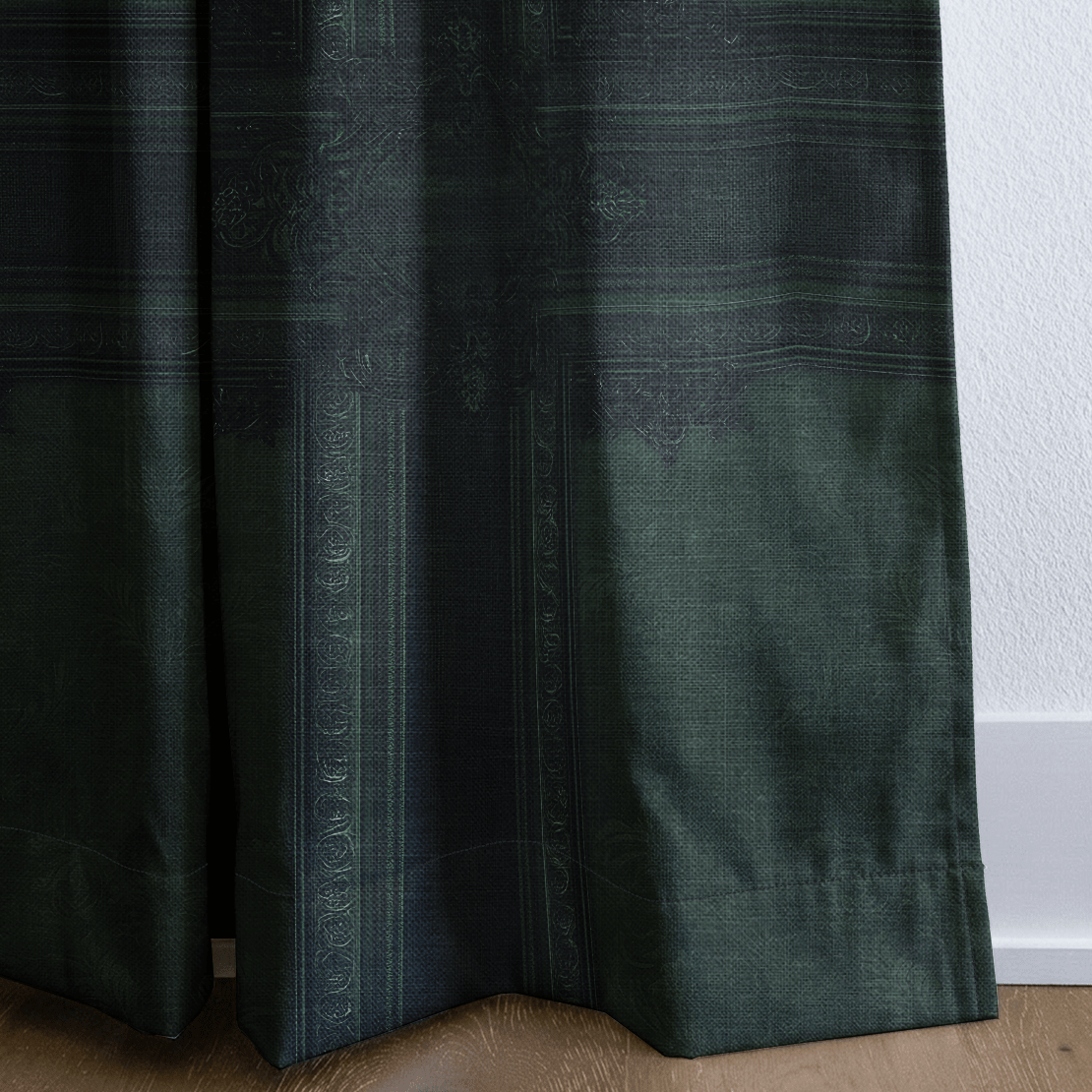 Emerald Baroque - Curtain Panel - The Drapery