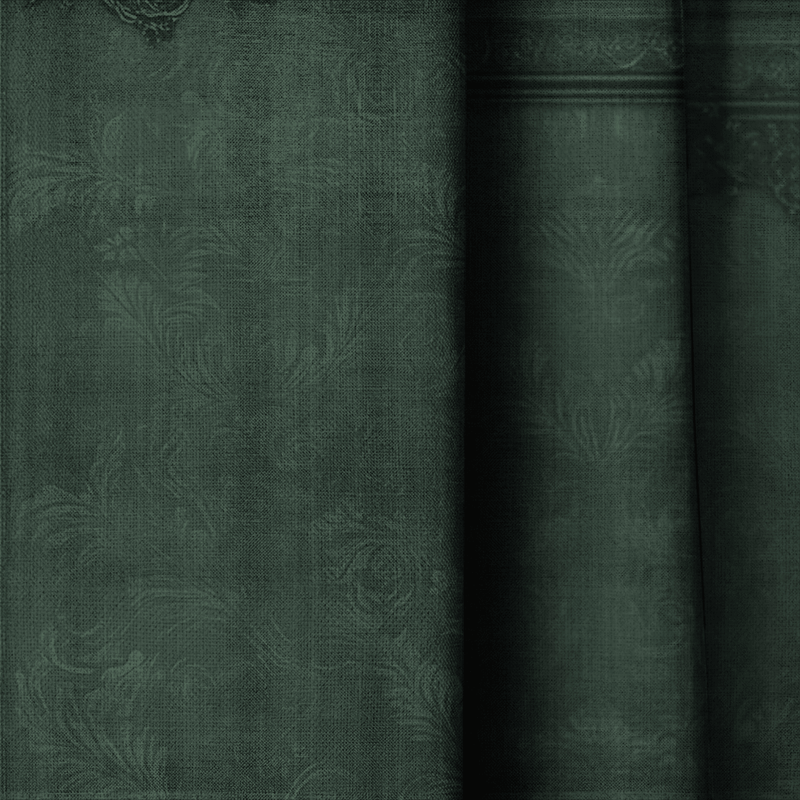 Emerald Baroque - Curtain Panel - The Drapery