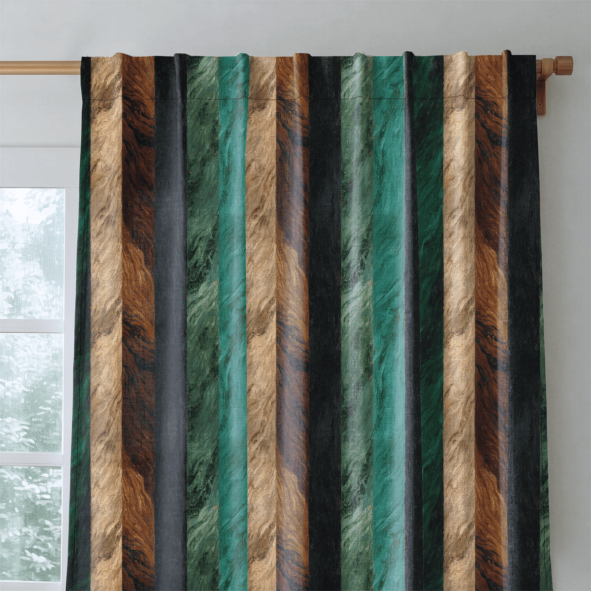 Emerald Grain - Curtain Panel - The Drapery