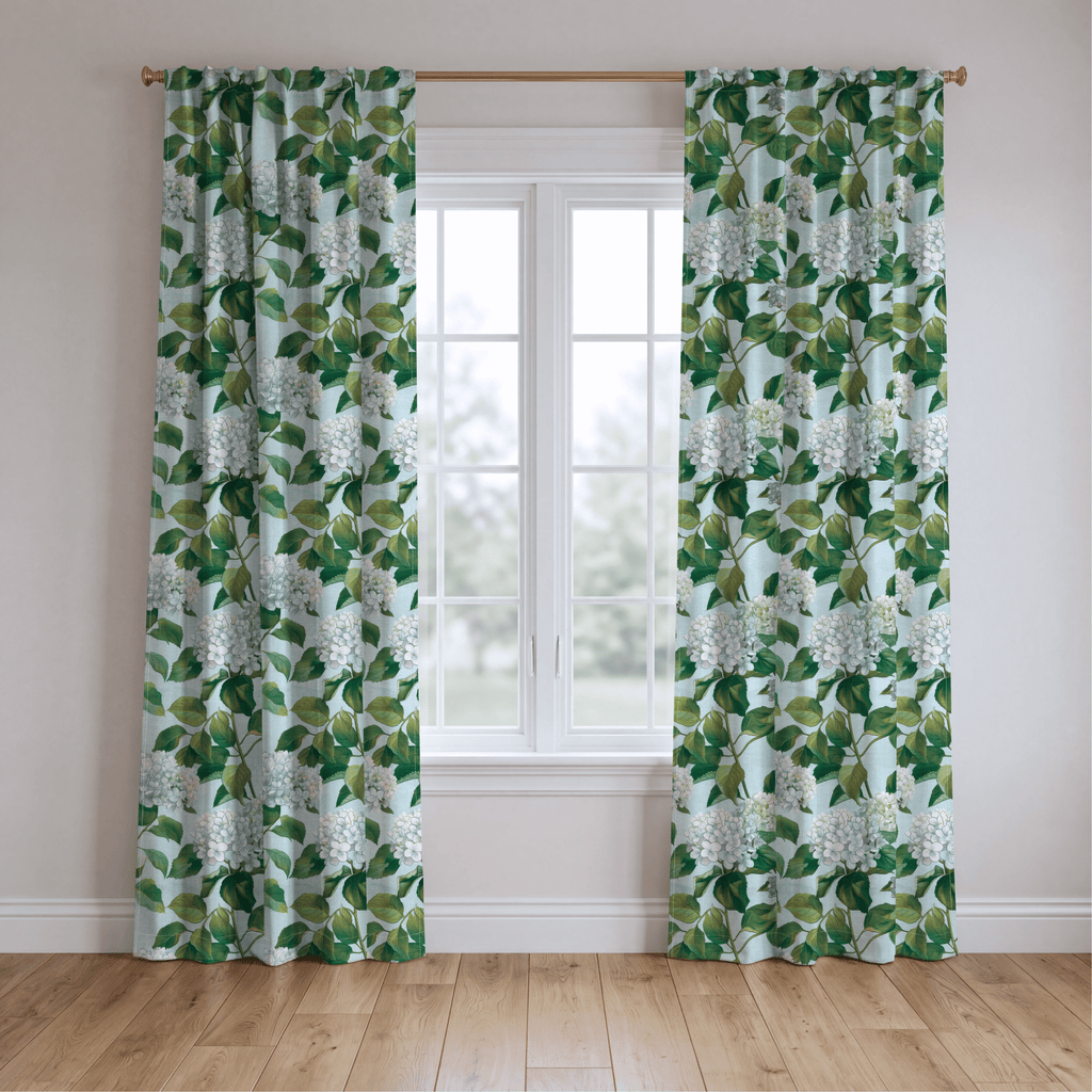 Emma Hydrangea - Curtain Panel - The Drapery