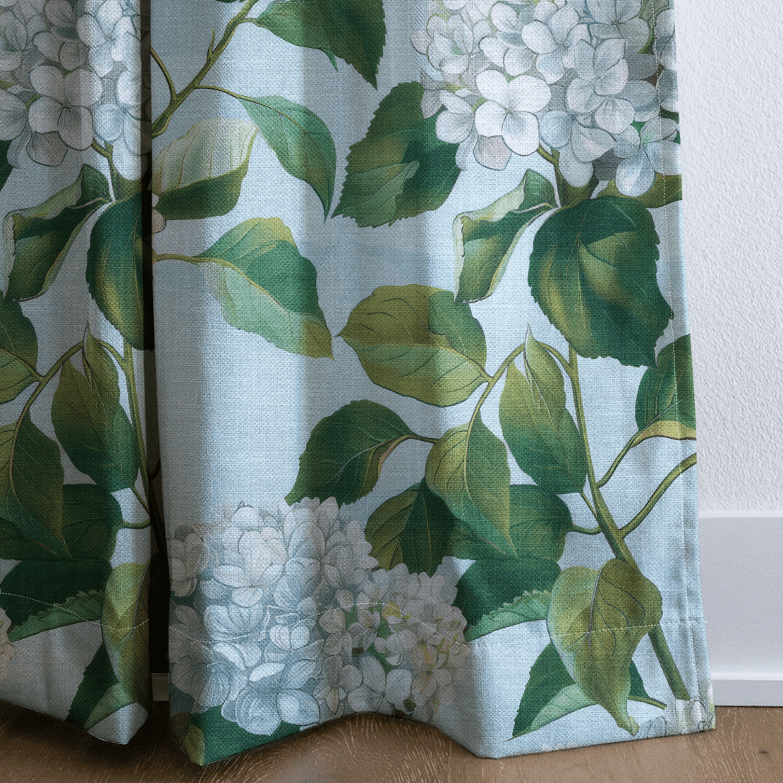 Emma Hydrangea - Curtain Panel - The Drapery