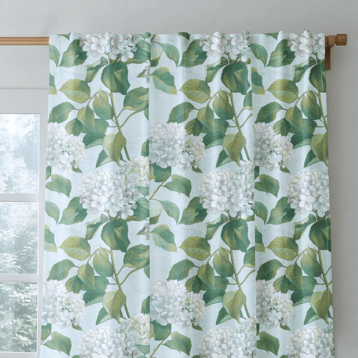 Emma Hydrangea - Curtain Panel - The Drapery