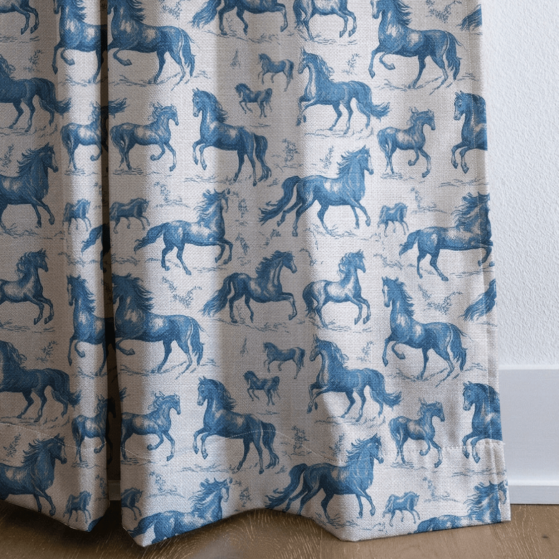 Equestrian Toile - Curtain Panel - The Drapery
