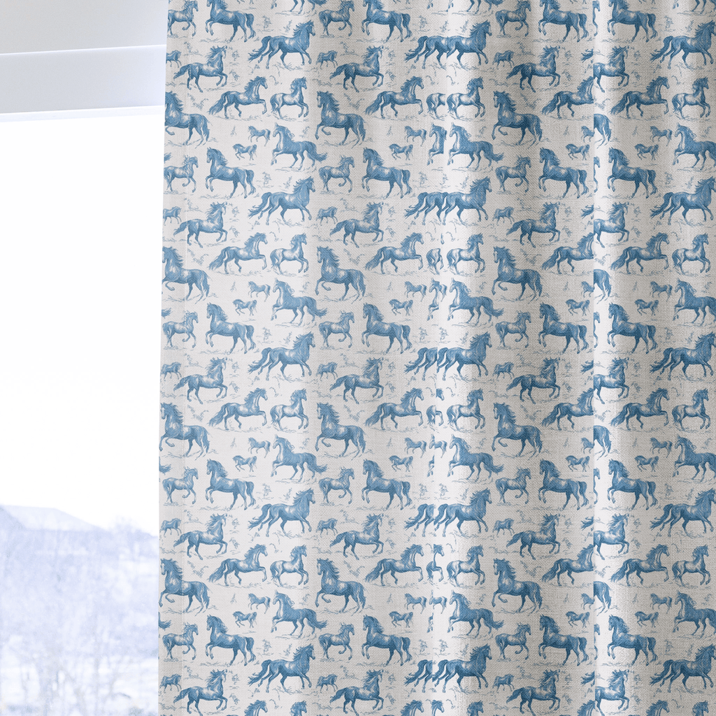 Equestrian Toile - Curtain Panel - The Drapery