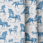 Equestrian Toile - Curtain Panel - The Drapery
