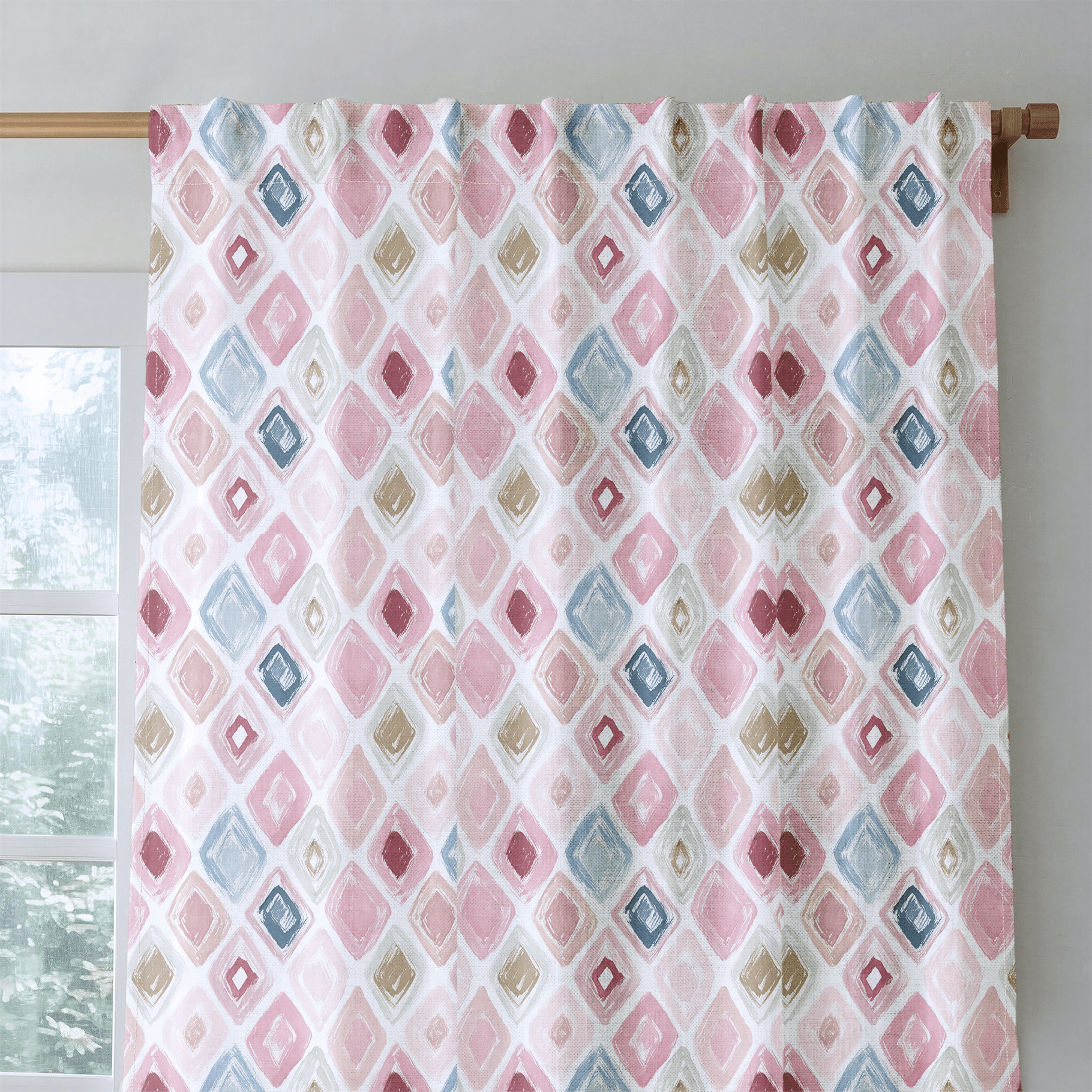 Estella Diamonds - Curtain Panel - The Drapery