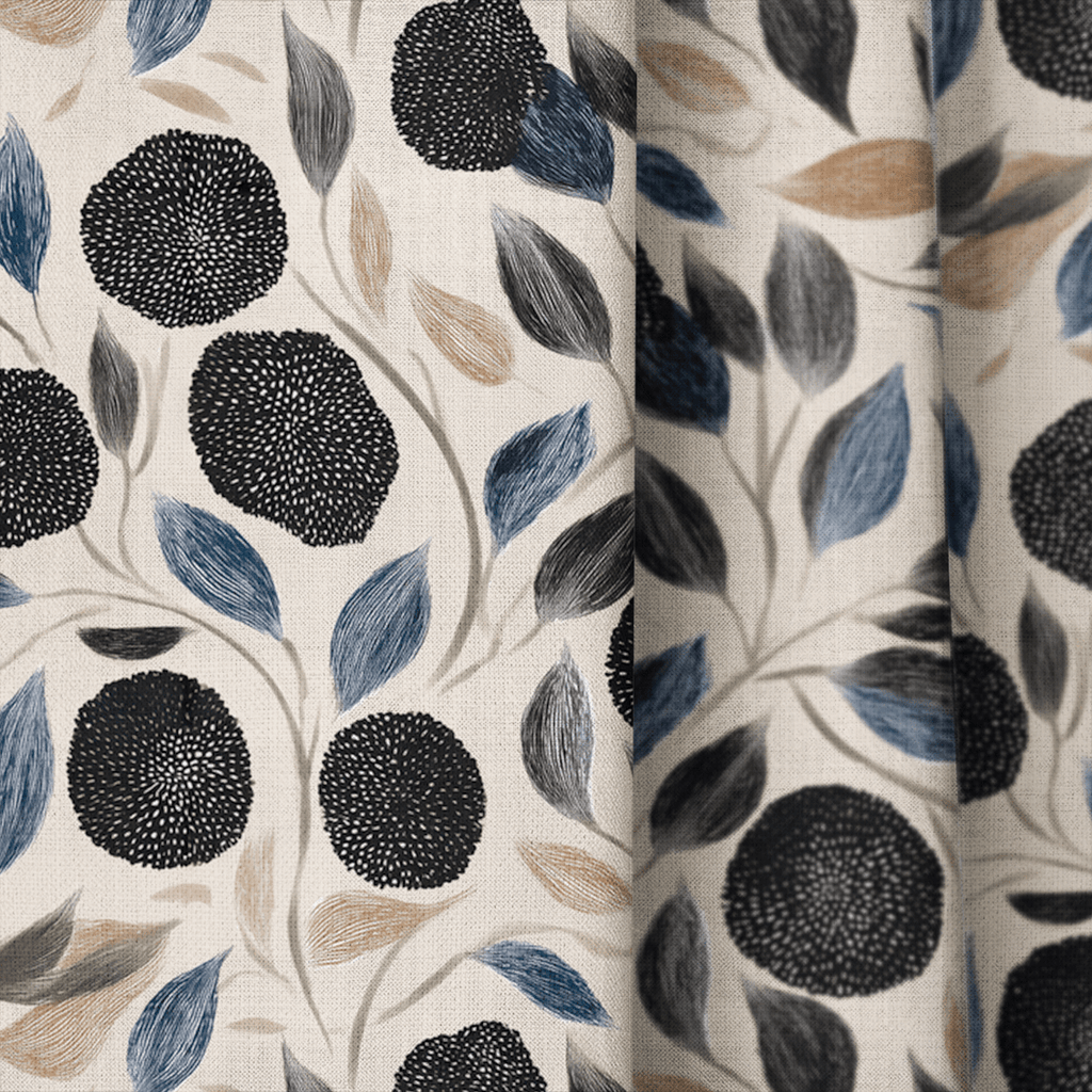 Evangeline Bloom - Curtain Panel - The Drapery