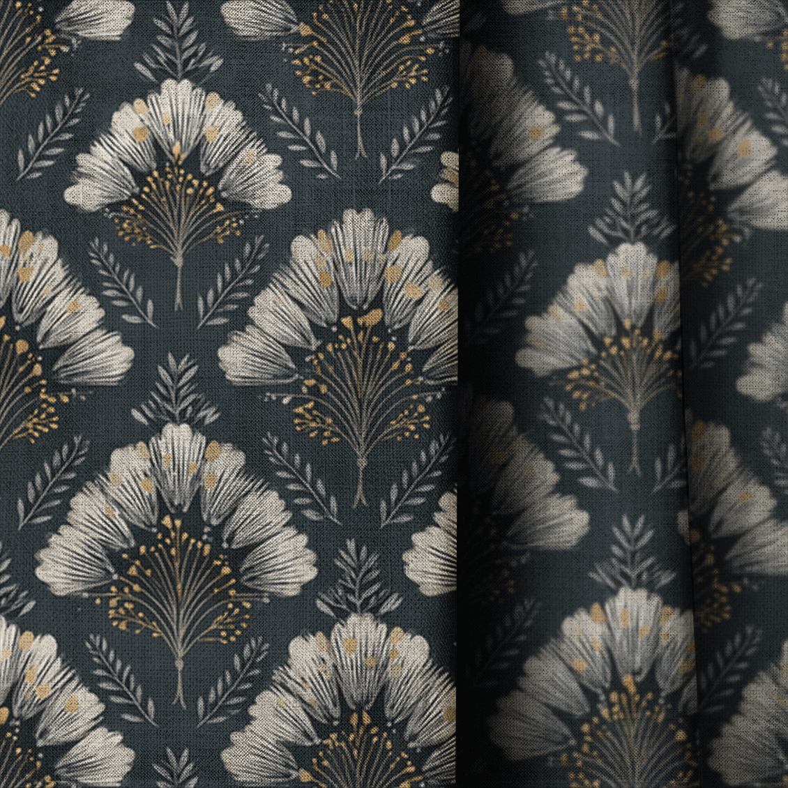 Evening Bloom - Curtain Panel - The Drapery