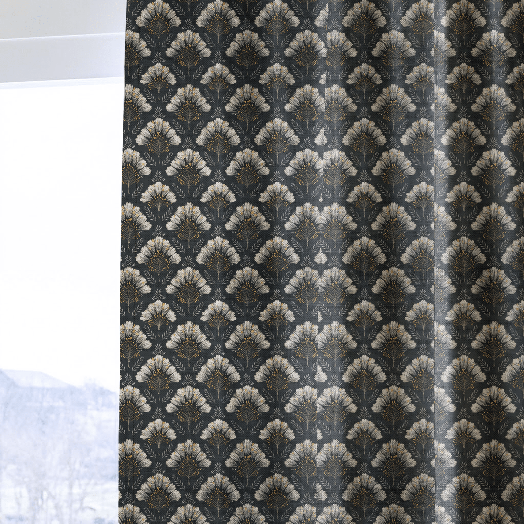 Evening Bloom - Curtain Panel - The Drapery