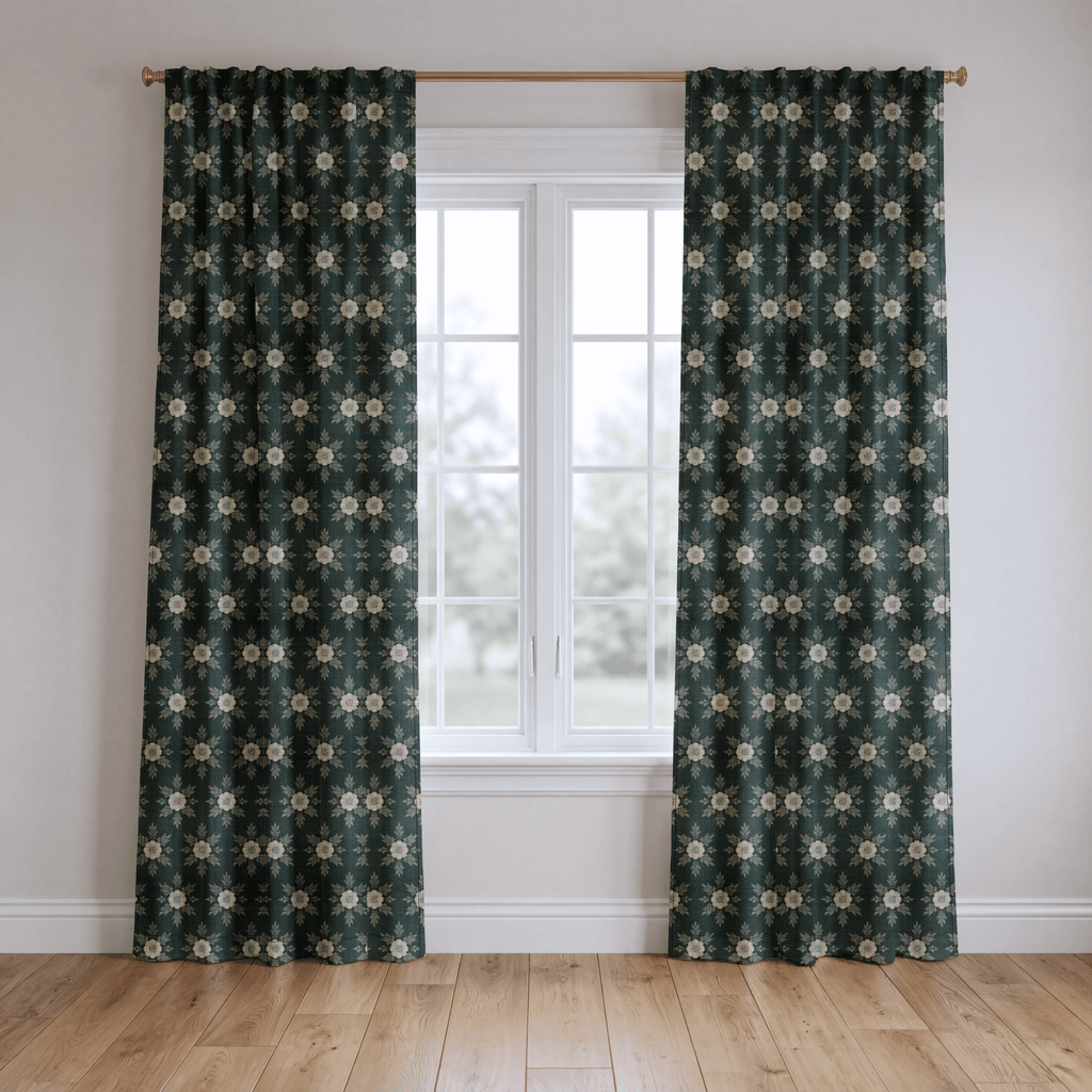 Evergreen Halo - Curtain Panel - The Drapery