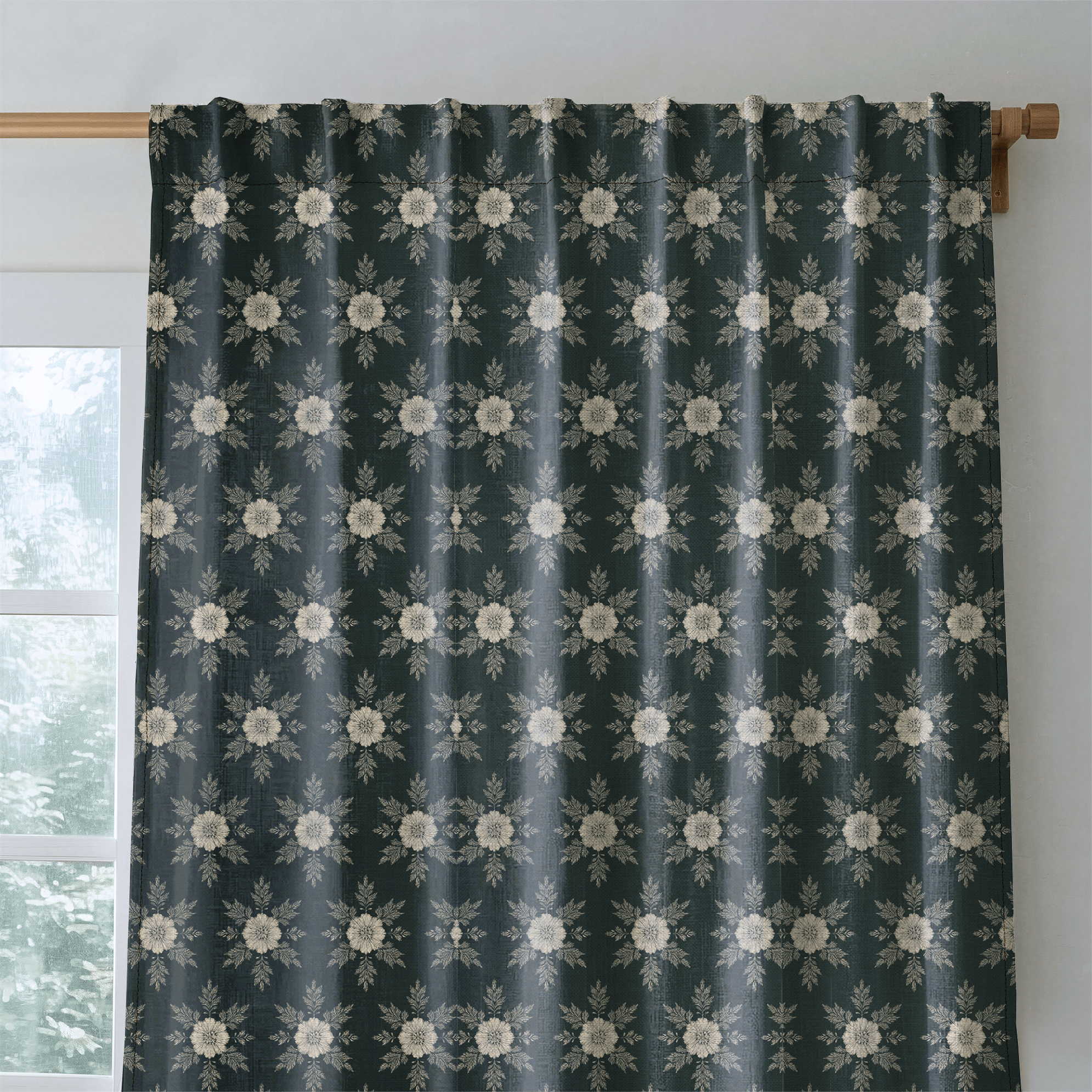 Evergreen Halo - Curtain Panel - The Drapery