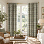 Evergreen Medallion Stripe - Curtain Panel - The Drapery