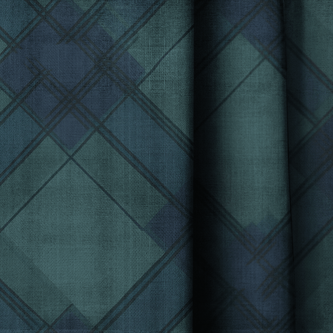 Evergreen Plaid - Curtain Panel - The Drapery