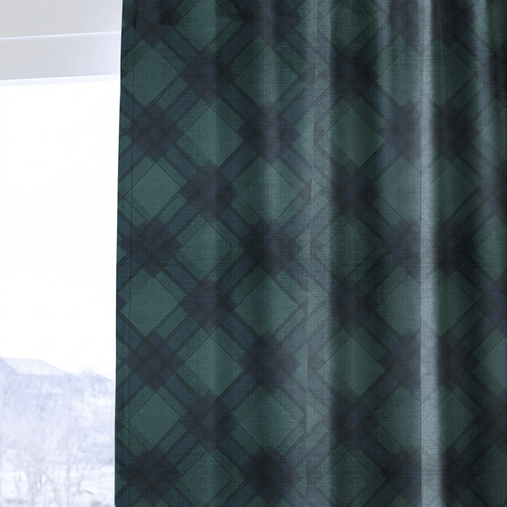 Evergreen Plaid - Curtain Panel - The Drapery