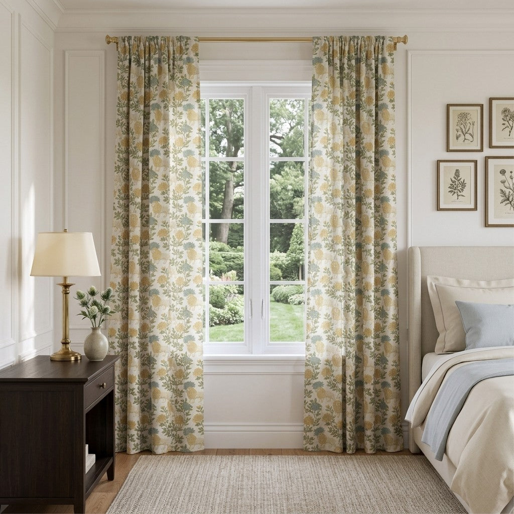 Chase Lions - Curtain Panel - Serene Bedroom