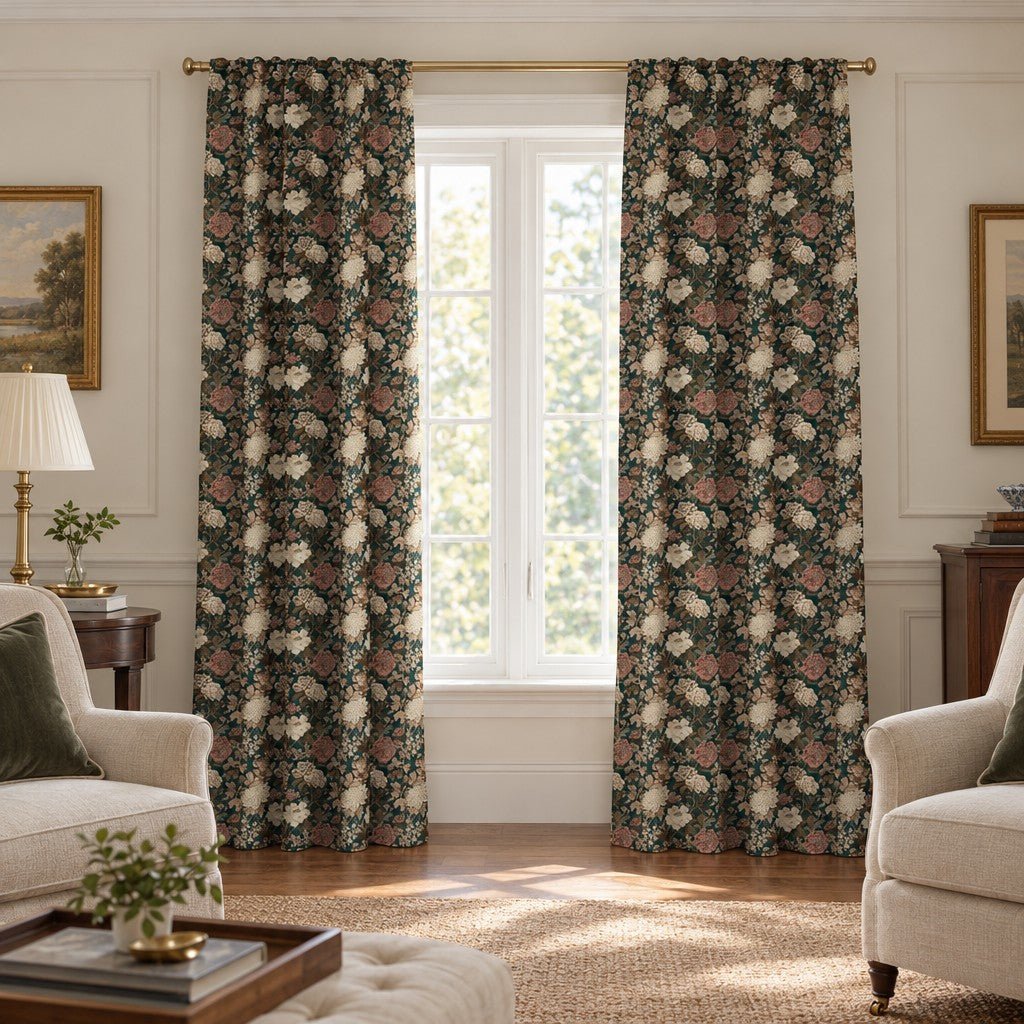 Faded Romance - Curtain Panel - The Drapery