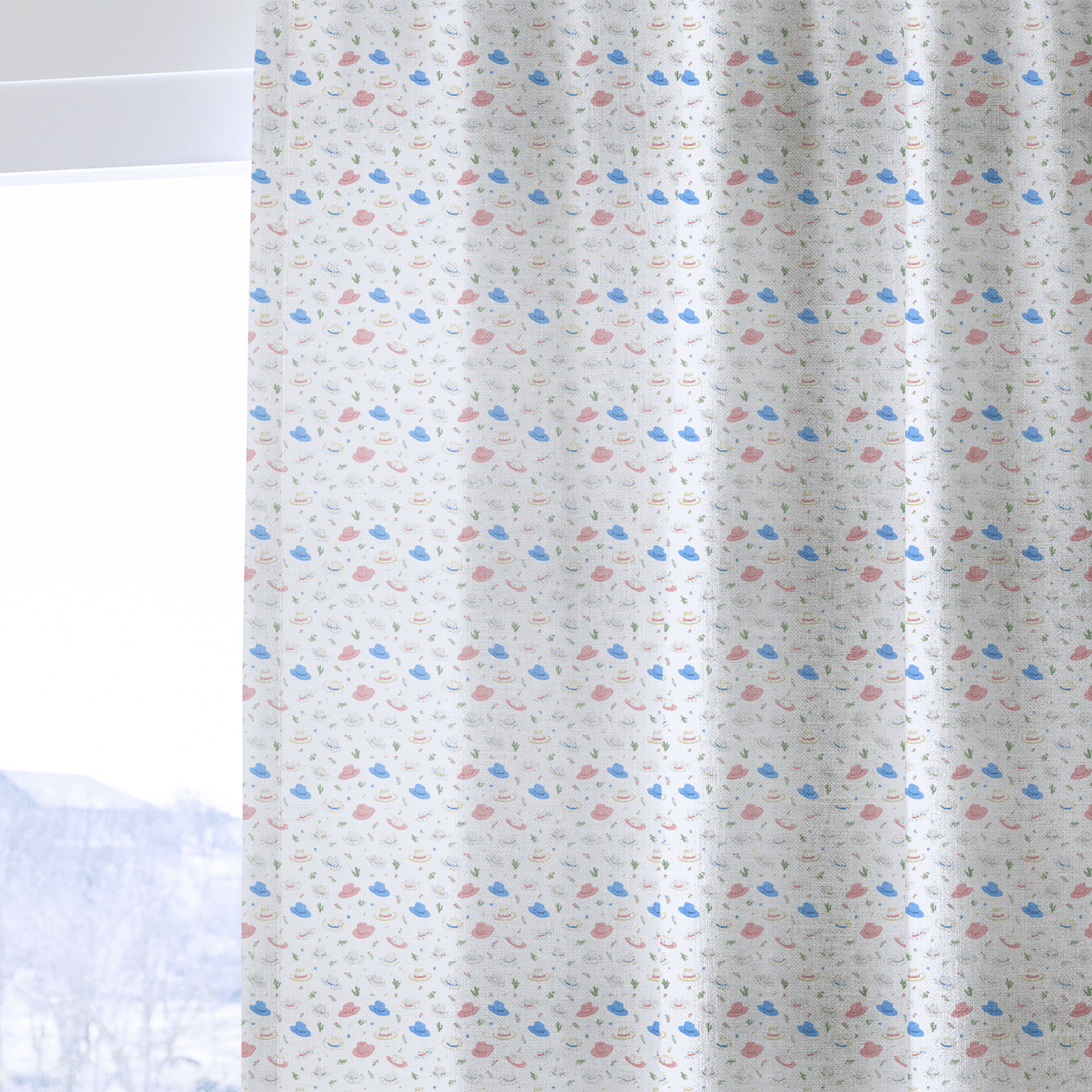 Fancy Cowboy Hats - Curtain Panel - The Drapery