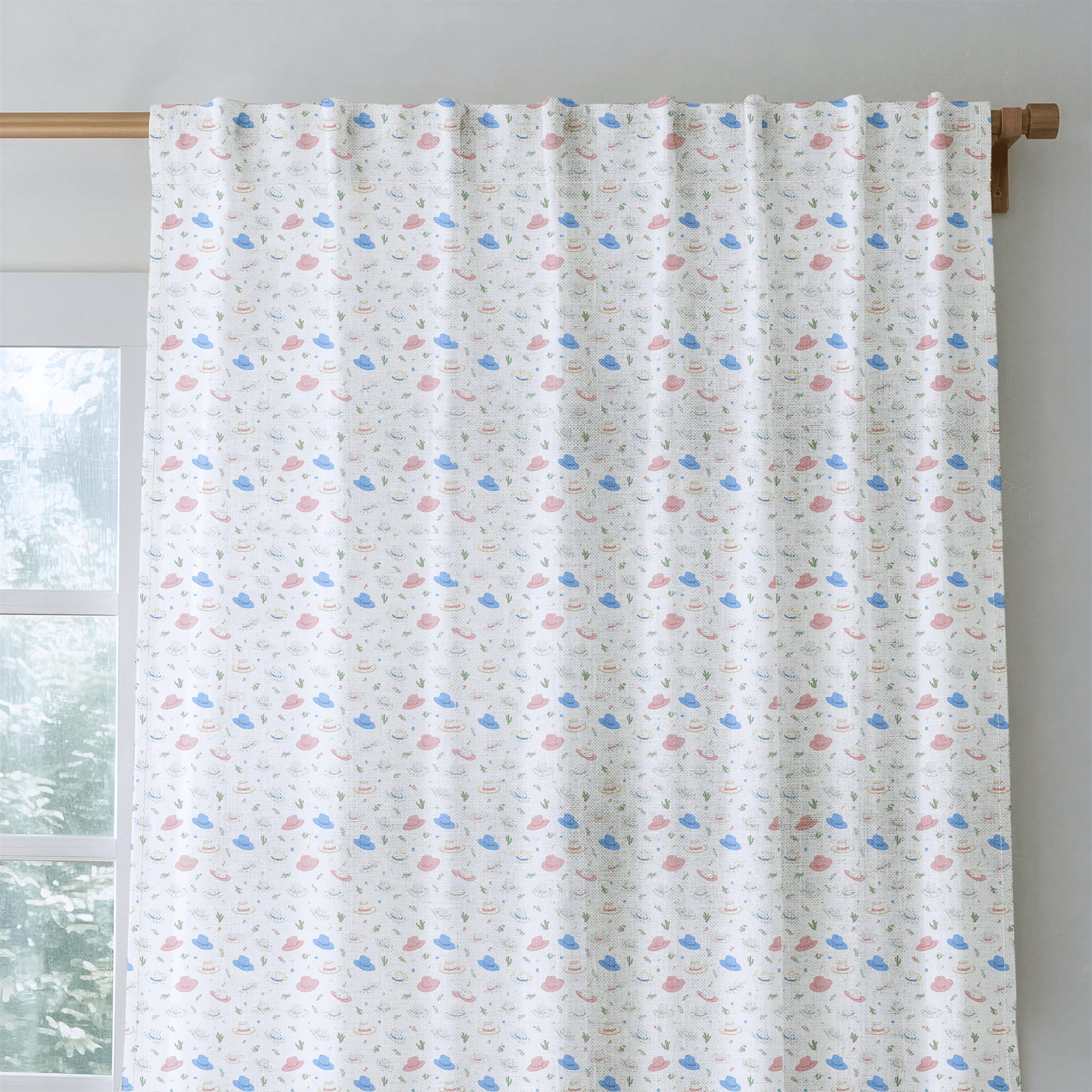 Fancy Cowboy Hats - Curtain Panel - The Drapery
