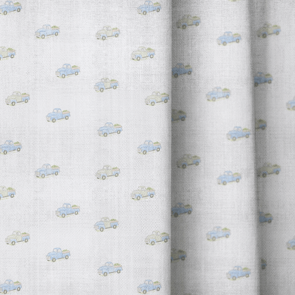 Farm Trucks - Curtain Panel - The Drapery