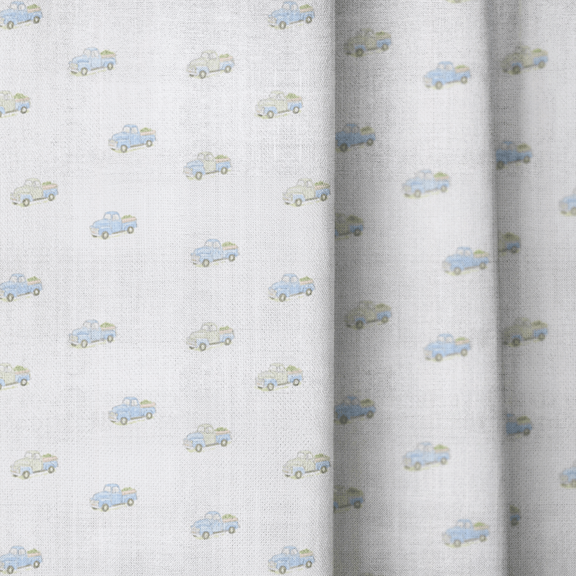 Farm Trucks - Curtain Panel - The Drapery