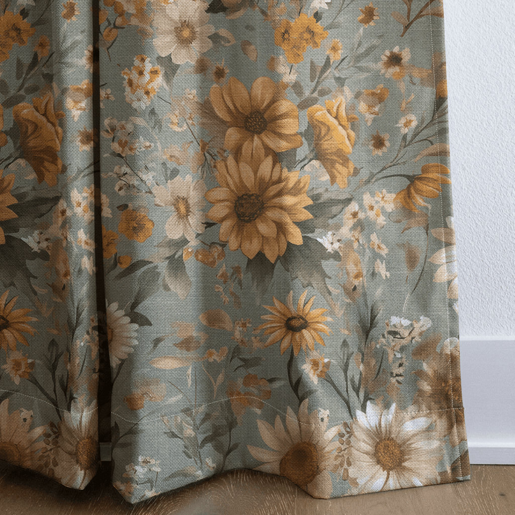 Farmhouse Blooms - Curtain Panel - The Drapery