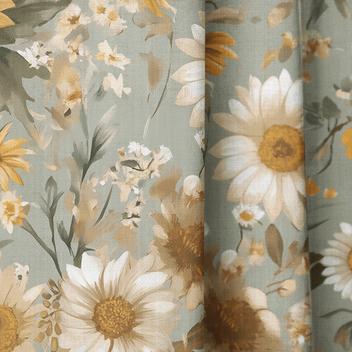 Farmhouse Blooms - Curtain Panel - The Drapery