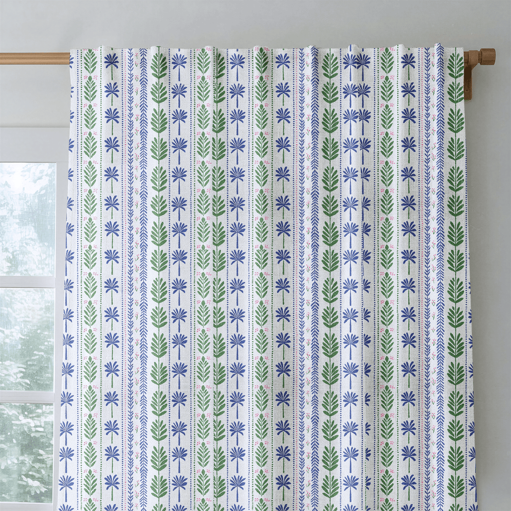 Fenway Palm - Curtain Panel - The Drapery