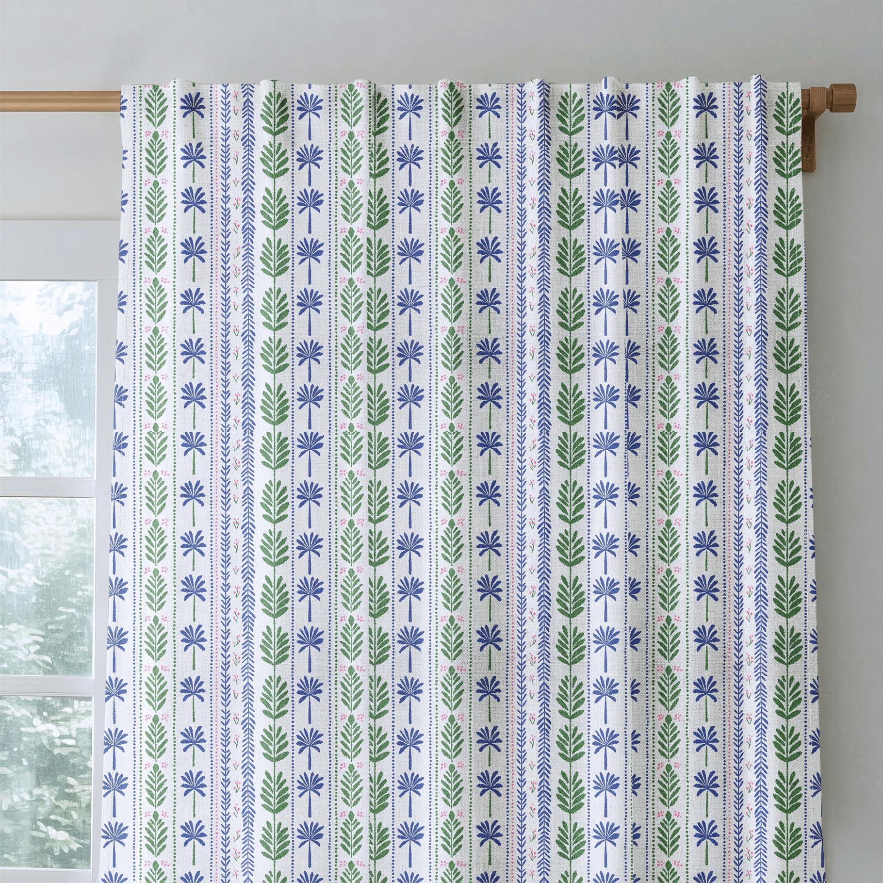 Fenway Palm - Curtain Panel - The Drapery
