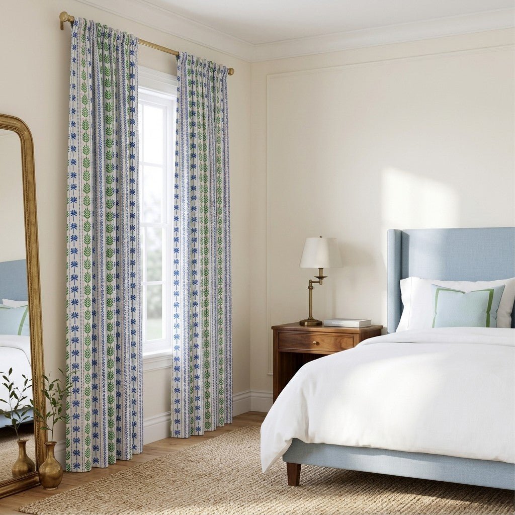 Fenway Palm - Curtain Panel - The Drapery