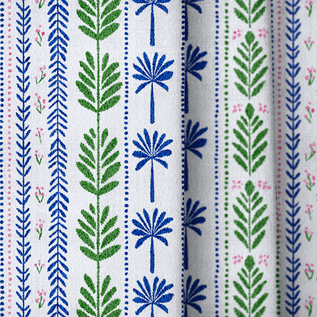 Fenway Palm - Curtain Panel - The Drapery