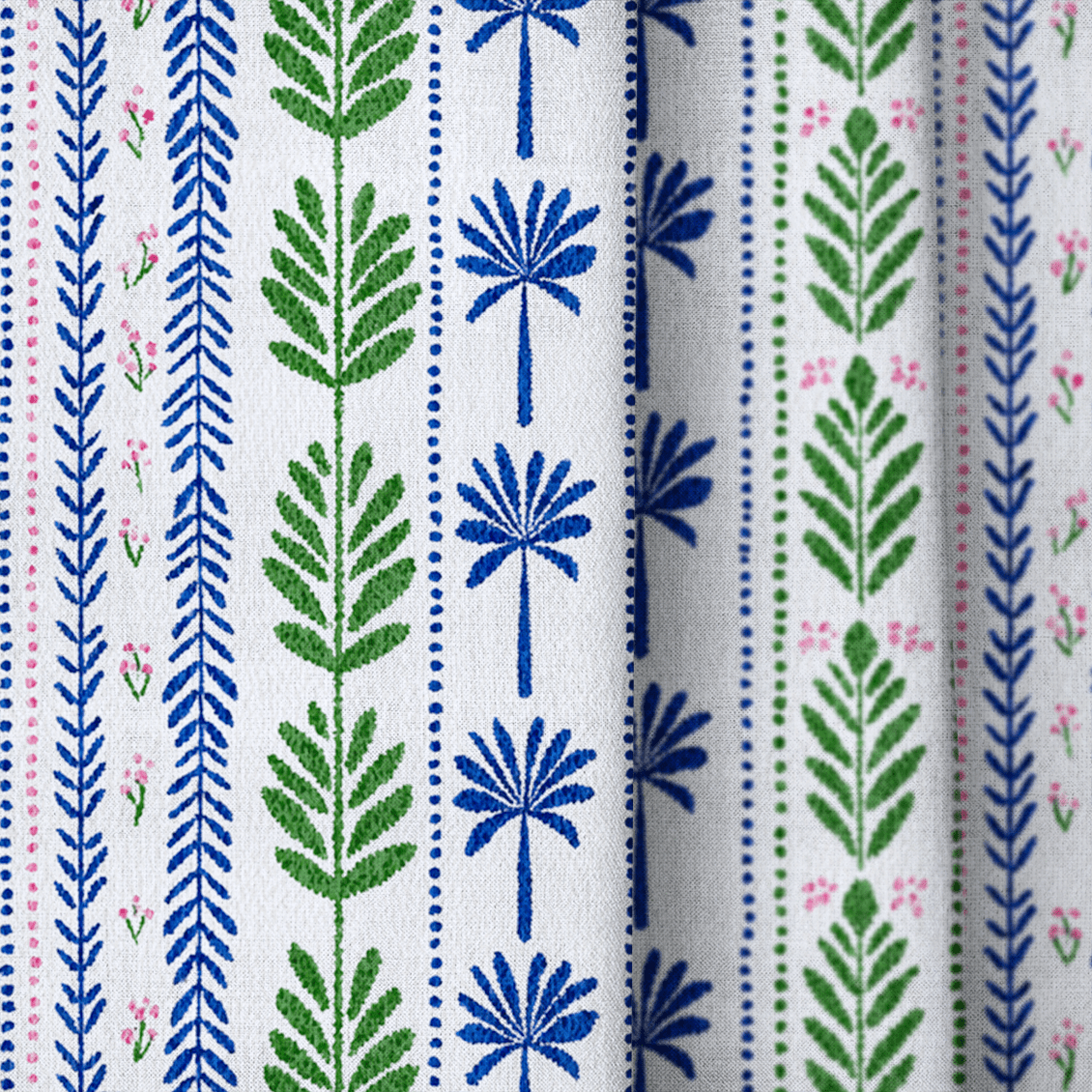 Fenway Palm - Curtain Panel - The Drapery