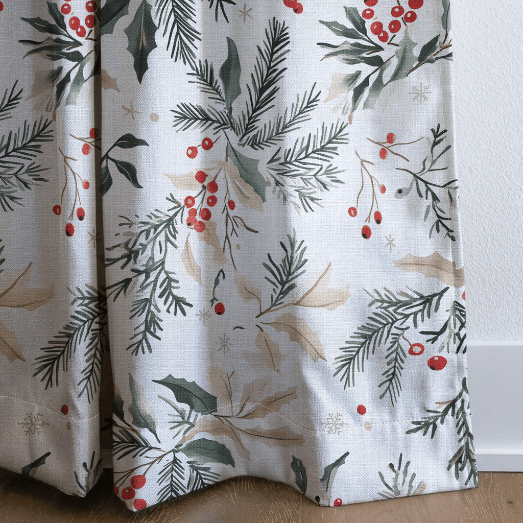 Festive Sprigs - Curtain Panel - The Drapery
