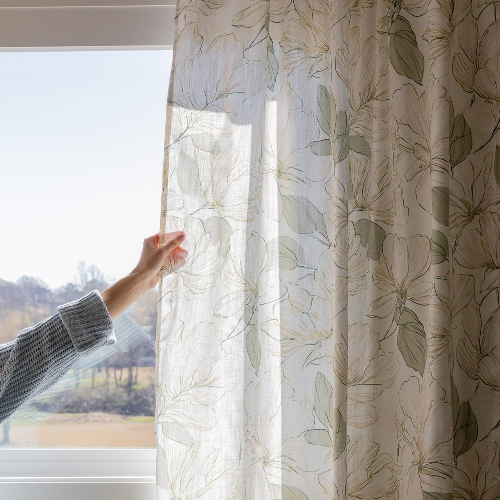 Unlined Drapery Linen Grove - Curtain Panel – The Drapery