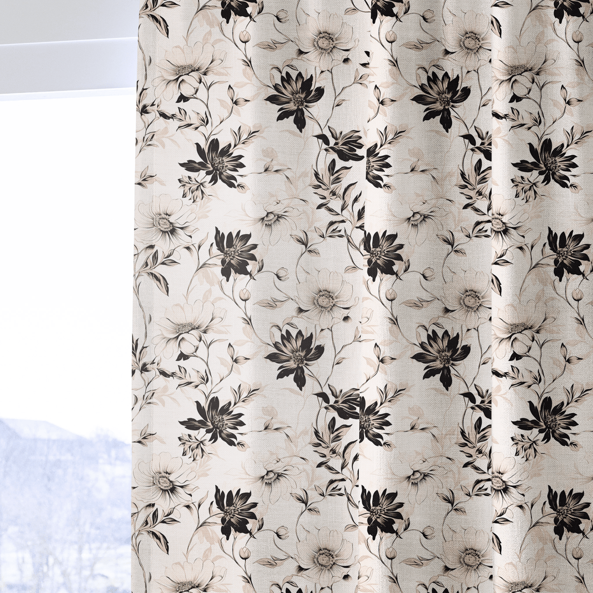 Fiona Floral - Curtain Panel - The Drapery