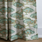 Fishing Around - Curtain Panel - The Drapery