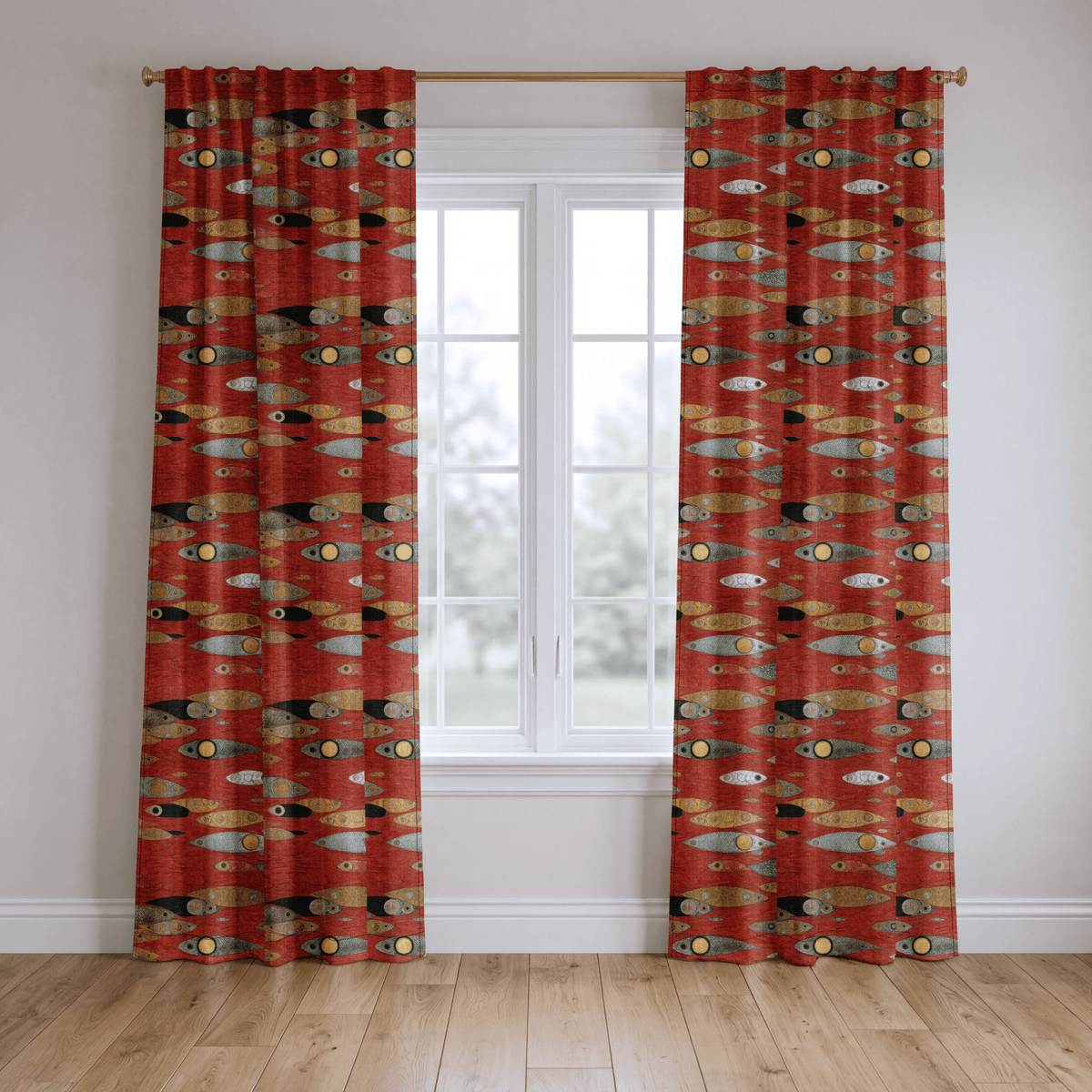 Floating - Curtain Panel - The Drapery