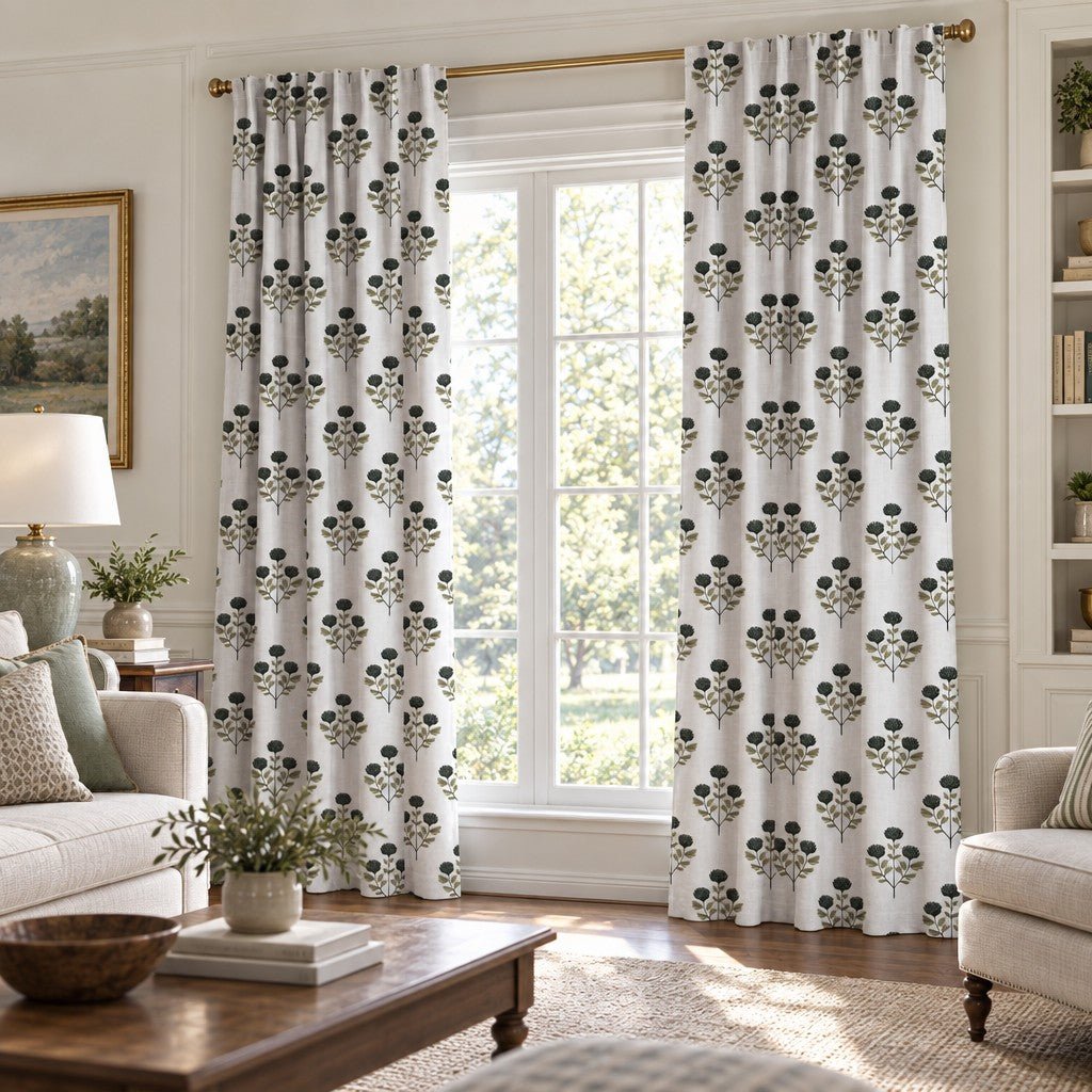 Flora Folk - Curtain Panel - The Drapery