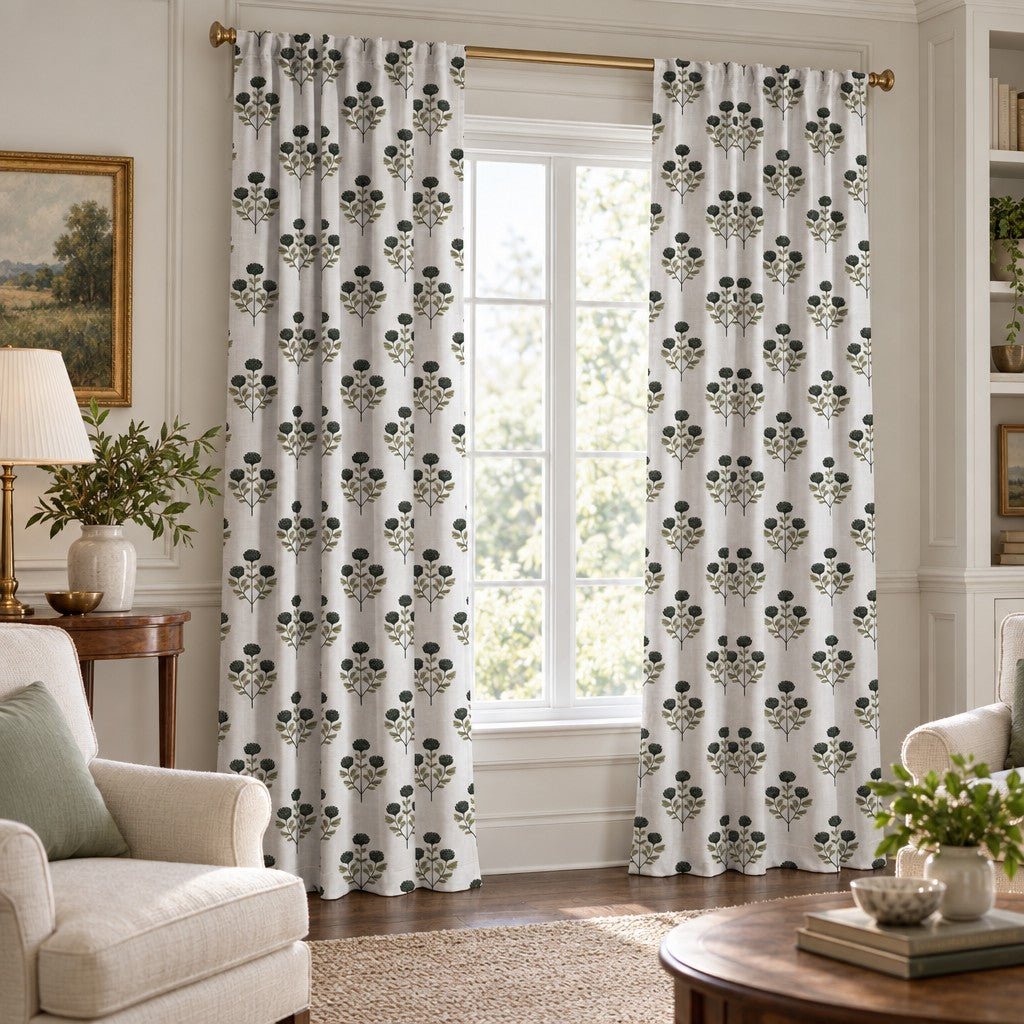 Flora Folk - Curtain Panel - The Drapery