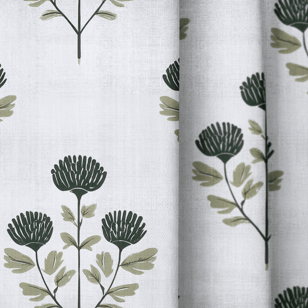 Flora Folk - Curtain Panel - The Drapery