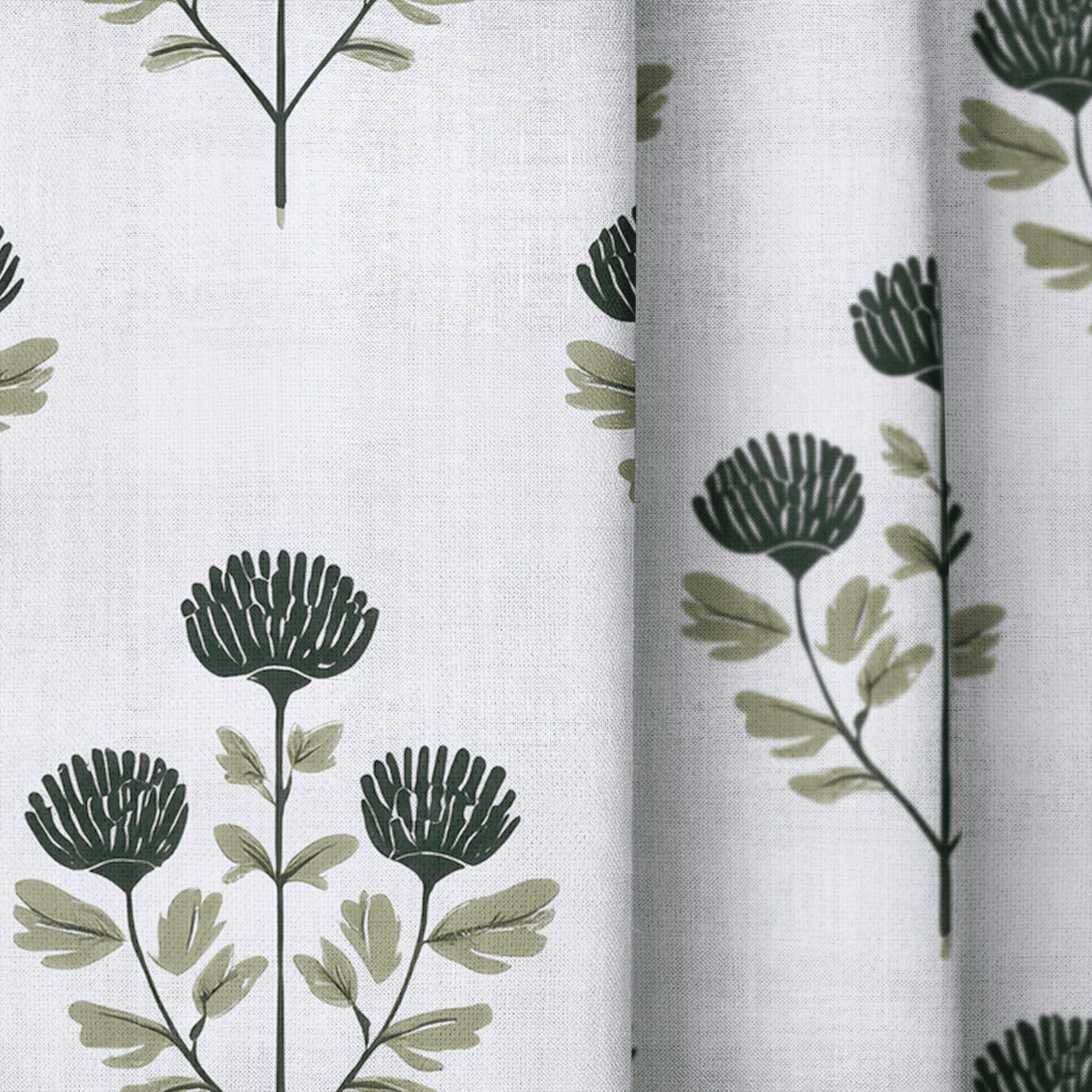 Flora Folk - Curtain Panel - The Drapery