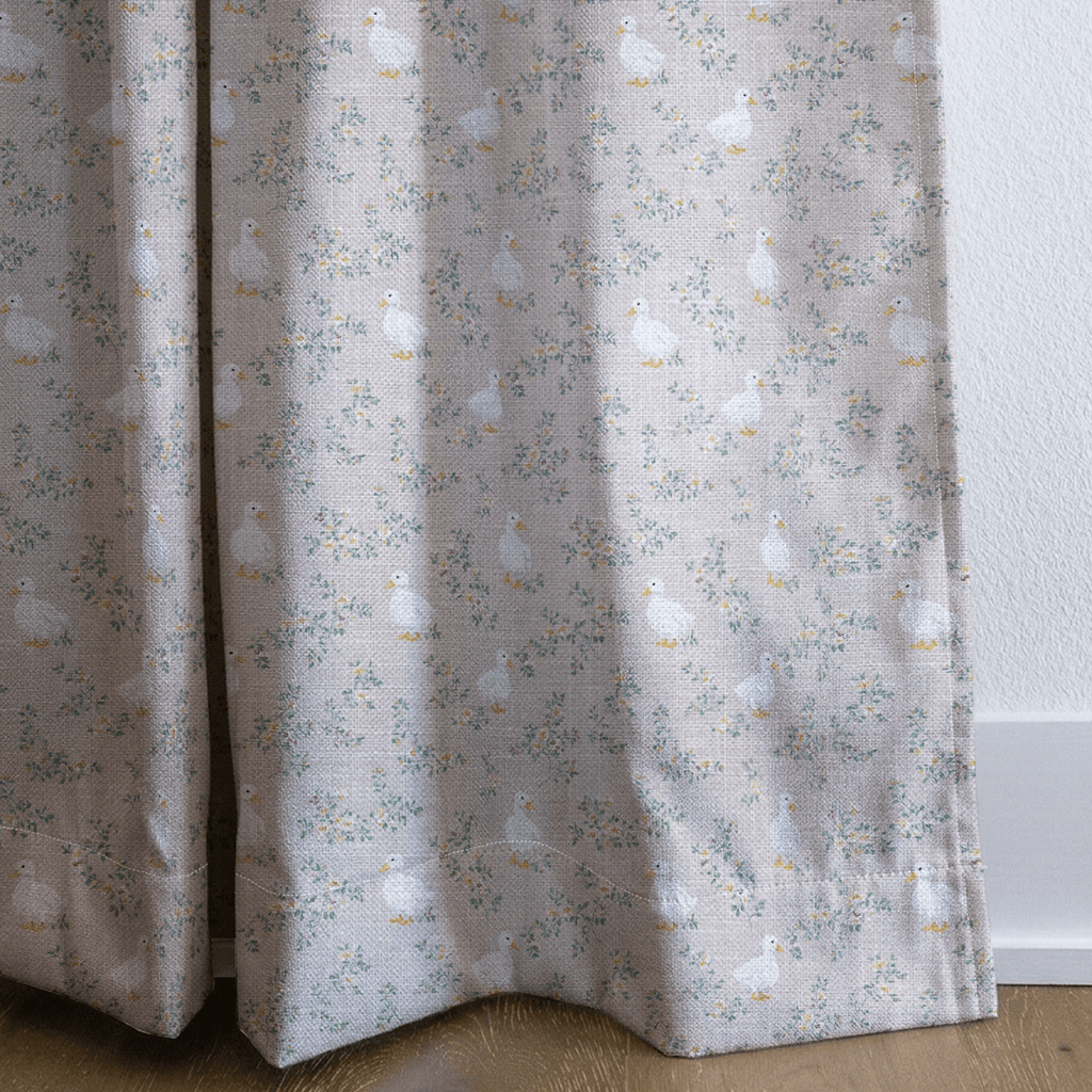 Floral Ducks - Curtain Panel - The Drapery