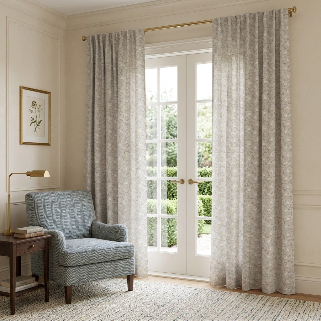Floral Ducks - Curtain Panel - The Drapery