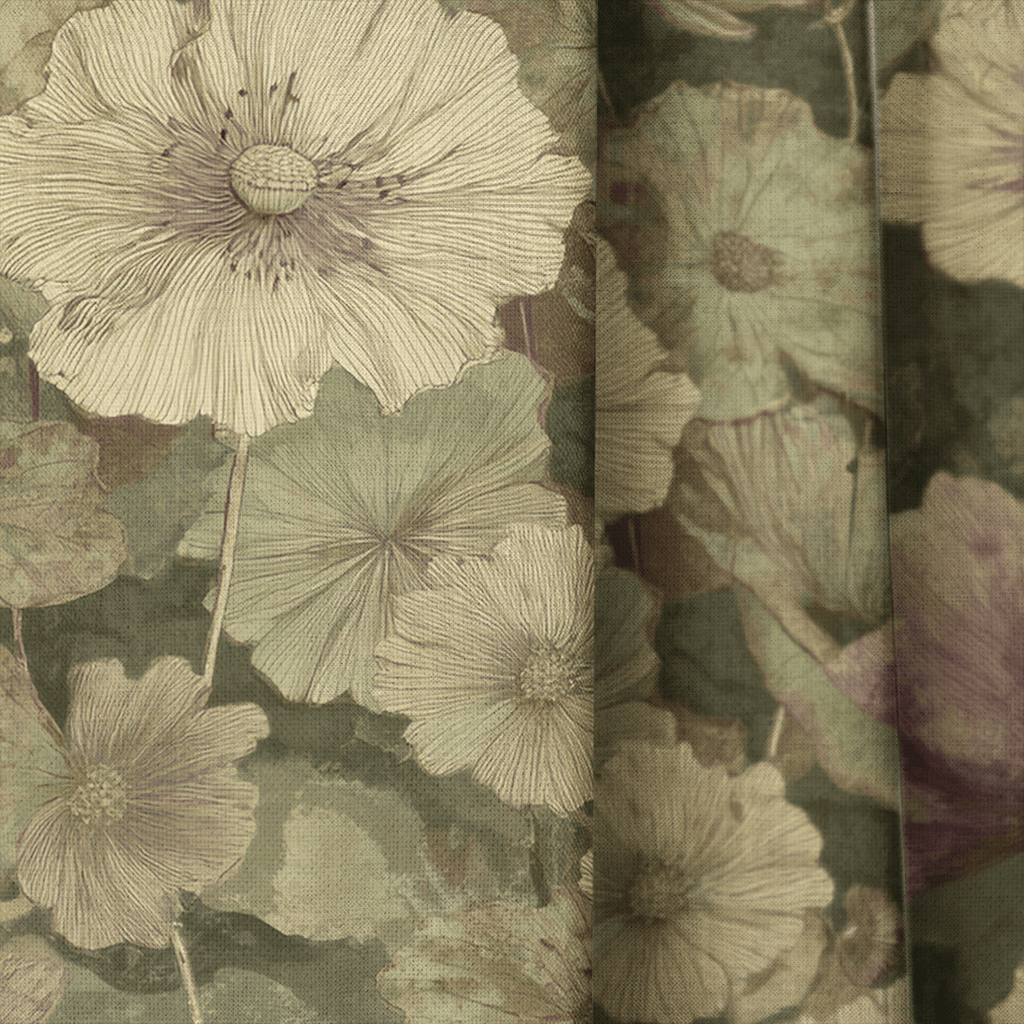 Floral Foliage - Curtain Panel - The Drapery