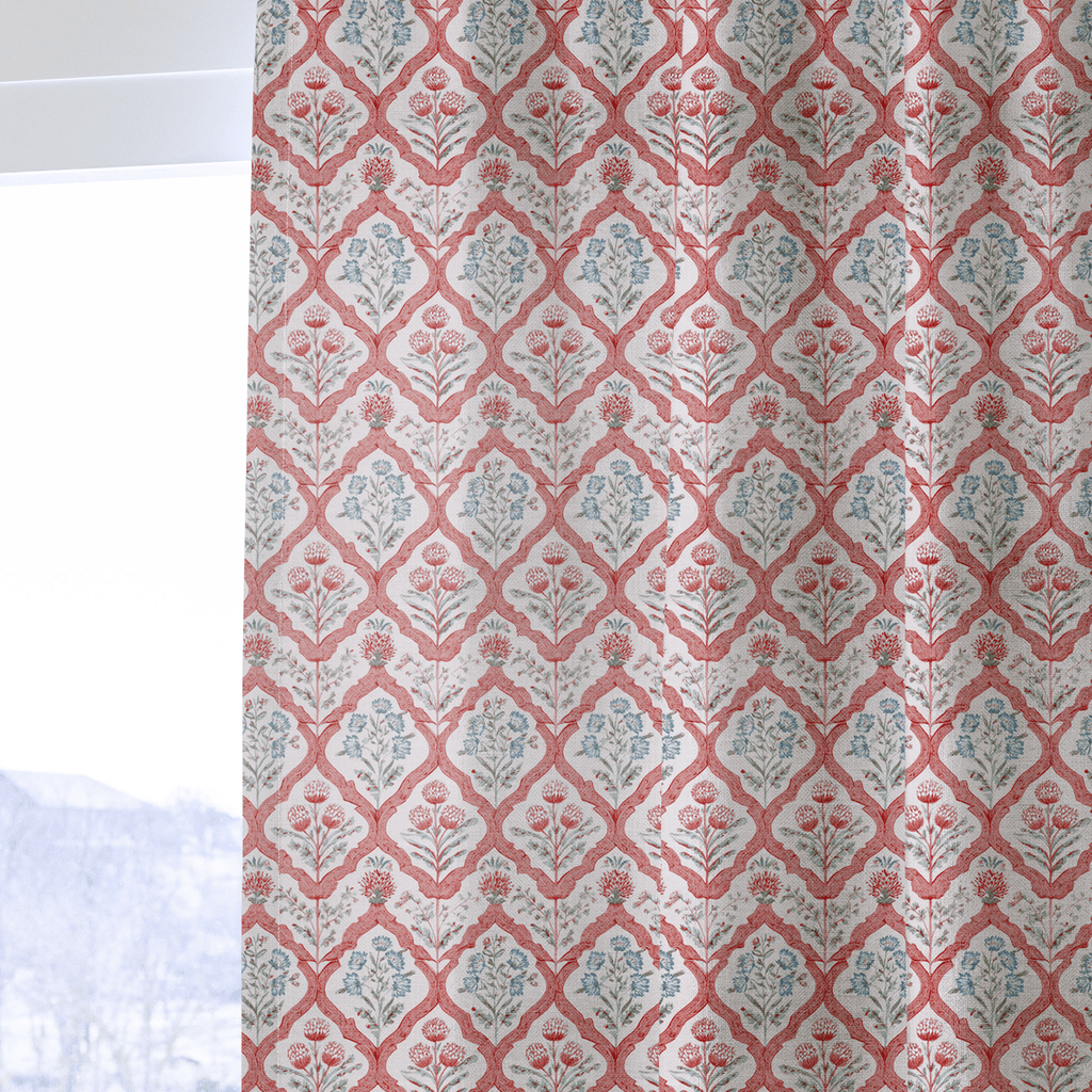 Floral Frames - Curtain Panel - The Drapery