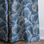 Flourish Blue - Curtain Panel - The Drapery