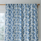 Flourish Blue - Curtain Panel - The Drapery