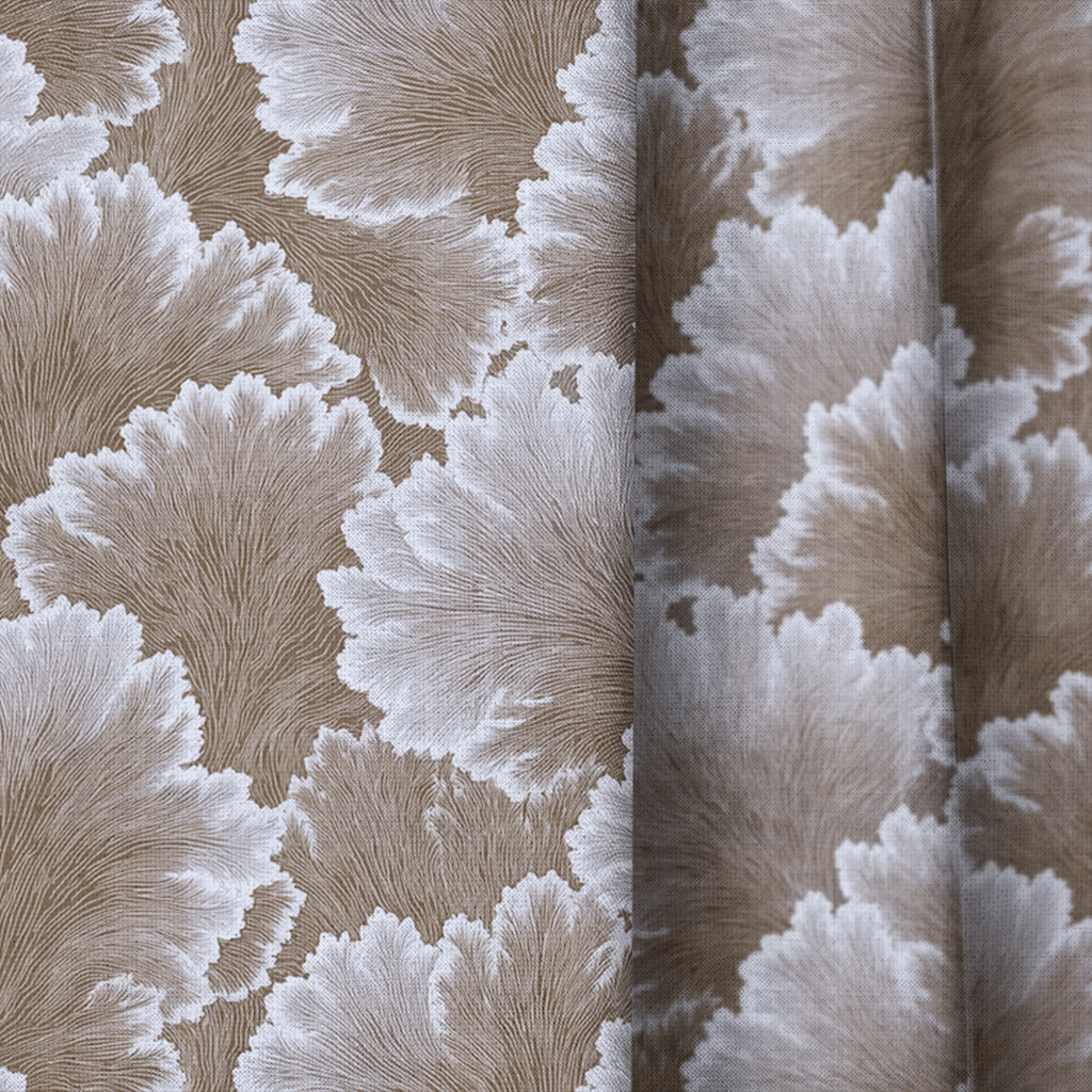 Flourish Brown - Curtain Panel - The Drapery